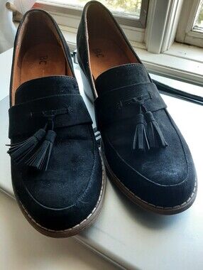 Born In California Suede Tassel Loafers - Black